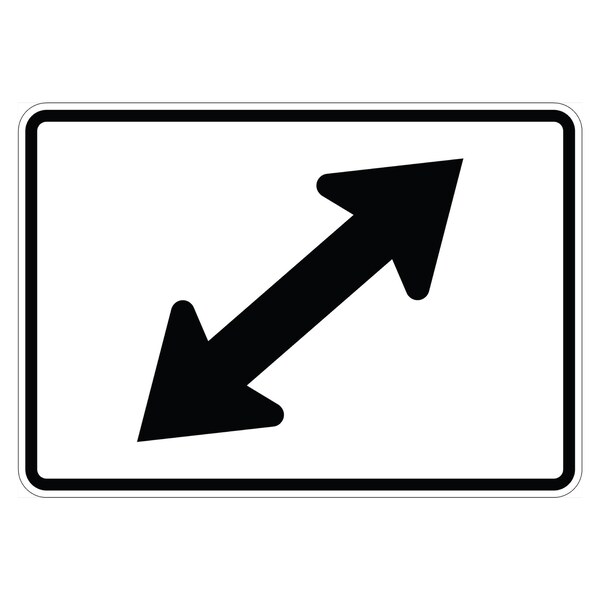 Sign Solutions Usa 21 in Height, 30 in Width, Aluminum, Horizontal Rectangle DUS08DWT3021M6-5 - main